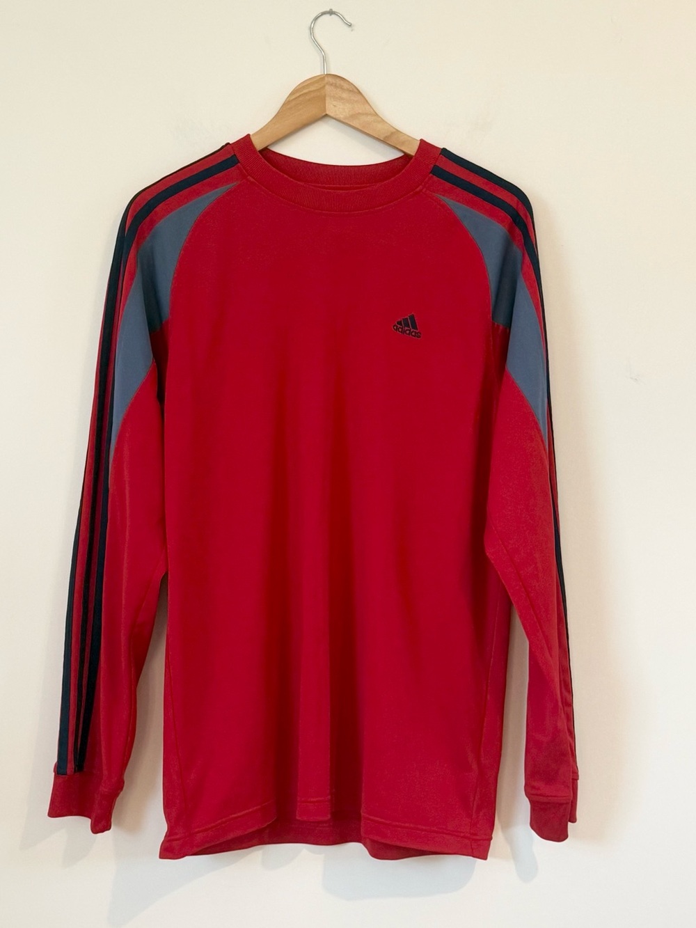 Vintage Adidas Y2K Colorblock Soccer Jersey Training Shirt Long Sleeve Size M